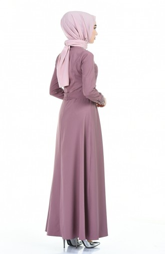 Robe Hijab Rose Pâle 9611-02