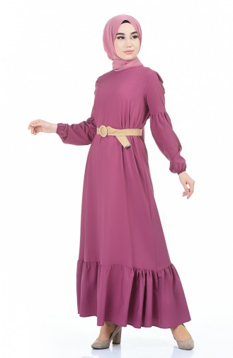 Dusty Rose Hijab Dress 4527-04