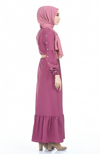Robe Hijab Rose Pâle 4527-04