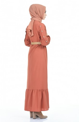 Salmon Hijab Dress 4527-05