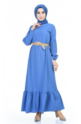 Indigo Hijab Dress 4527-08
