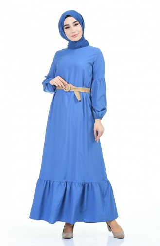 Indigo Hijab Dress 4527-08