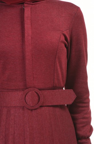 Claret red İslamitische Jurk 5056-01