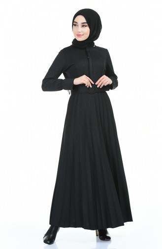 Rauchgrau Hijab Kleider 5056-03