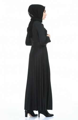 Rauchgrau Hijab Kleider 5056-03