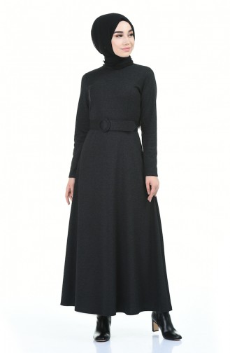 Smoke-Colored Hijab Dress 5062-01
