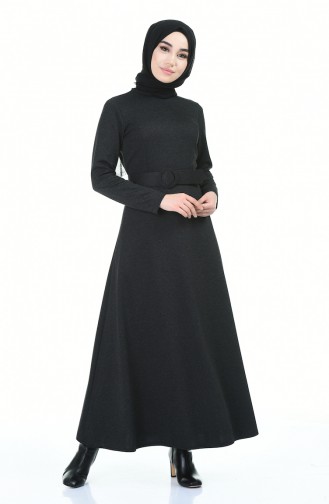 Smoke-Colored Hijab Dress 5062-01