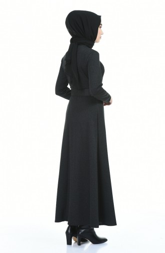 Smoke-Colored Hijab Dress 5062-01