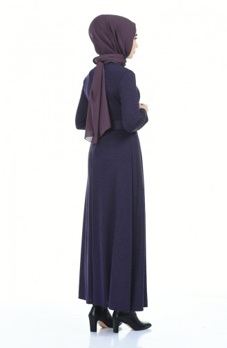 Purple Hijab Dress 5062-02