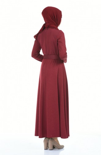 Robe Hijab Bordeaux 5062-03