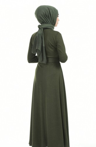 Robe Hivernal à Ceinture 5062-05 Khaki 5062-05