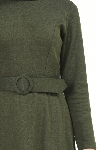 Robe Hivernal à Ceinture 5062-05 Khaki 5062-05