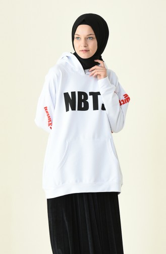 Sweatshirt Blanc 1005-03