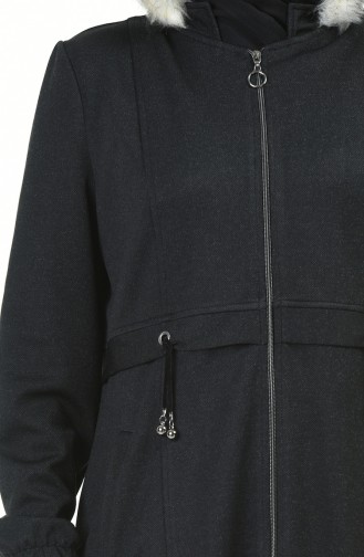معطف طويل أسود 7111-02