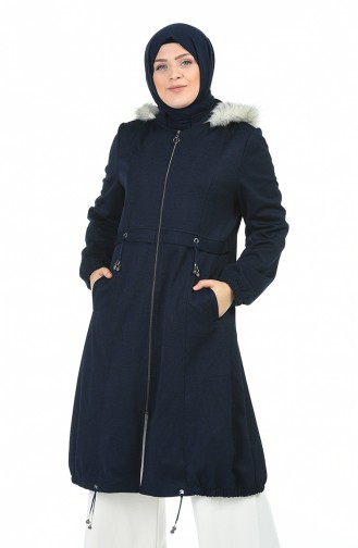 معطف طويل أزرق كحلي 7111-03