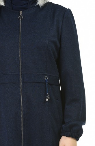 معطف طويل أزرق كحلي 7111-03