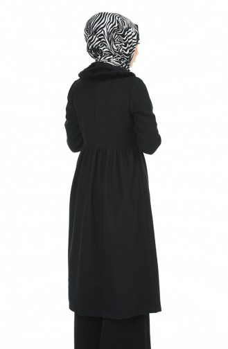 معطف طويل أسود 5038-01