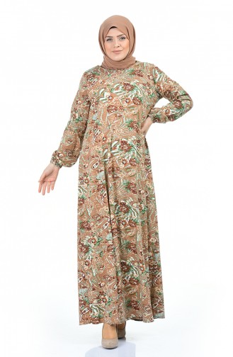 Green Hijab Dress 1453-01