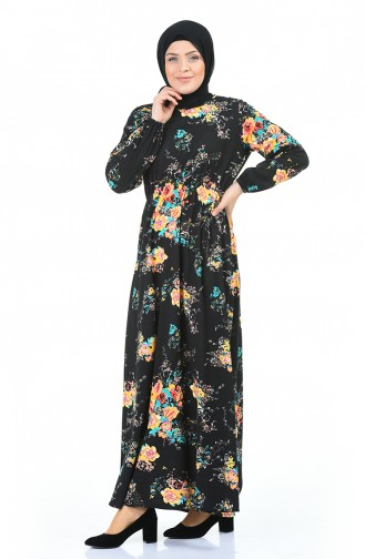 Robe Hijab Jaune 5807A-01