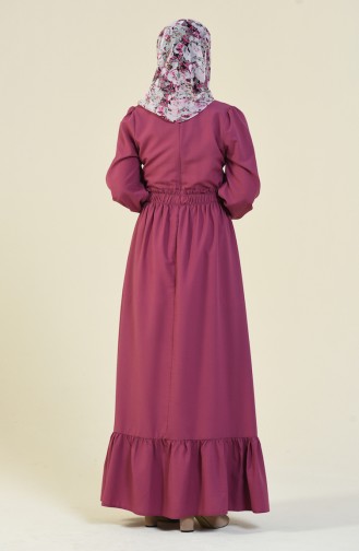Beige-Rose Hijab Kleider 4532-05