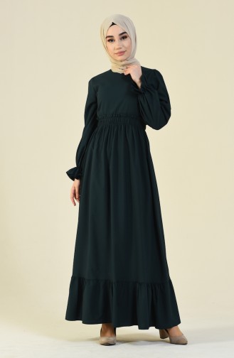 Smaragdgrün Hijab Kleider 4532-06