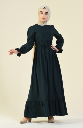 Robe Taille Élastique 4532-06  Vert émeraude 4532-06