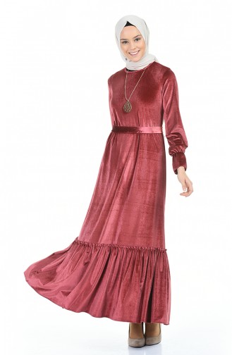 Dusty Rose Hijab Dress 5053-04