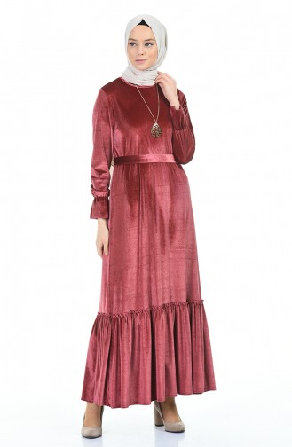 Dusty Rose Hijab Dress 5053-04