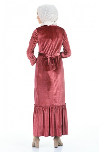 Dusty Rose Hijab Dress 5053-04