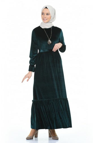 Smaragdgrün Hijab Kleider 5053-05