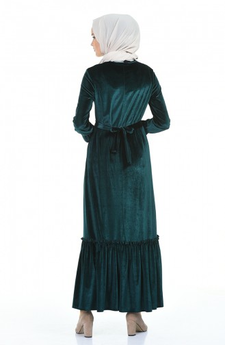 فستان أخضر زمردي 5053-05