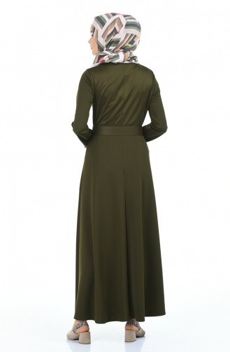 Khaki Hijab Dress 5059-02