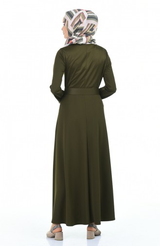 Khaki Hijab Kleider 5059-02