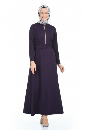 Purple Hijab Dress 5059-04