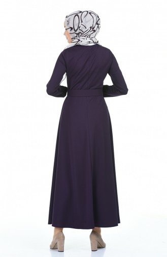 Purple Hijab Dress 5059-04