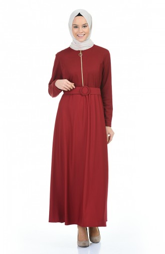 فستان أحمر كلاريت 5059-05