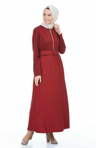فستان أحمر كلاريت 5059-05