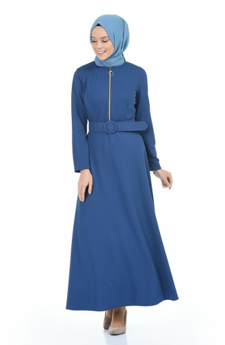 Indigo Hijab Dress 5059-07
