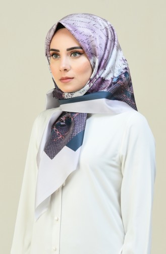 Patterned Taffeta Scarf Powder 95302-01