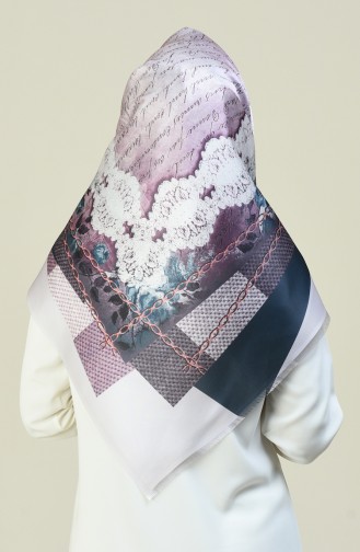 Patterned Taffeta Scarf Powder 95302-01