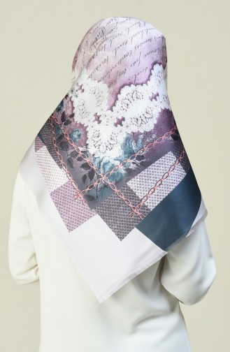 Patterned Taffeta Scarf Powder 95302-01