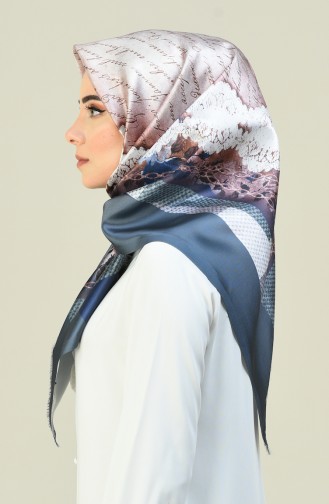 Patterned Taffeta Scarf Smoky 95302-02