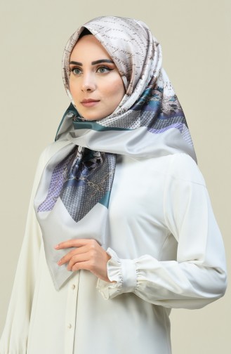 Patterned Taffeta Scarf Stone Color 95302-04