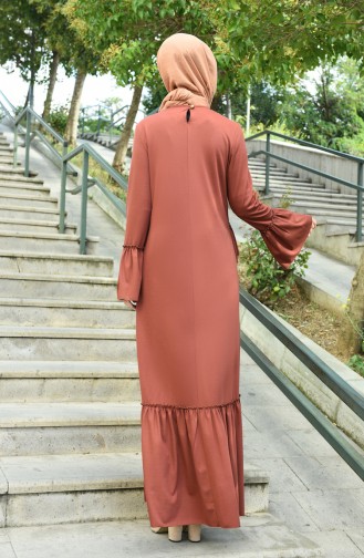 Brown Hijab Dress 8086-05