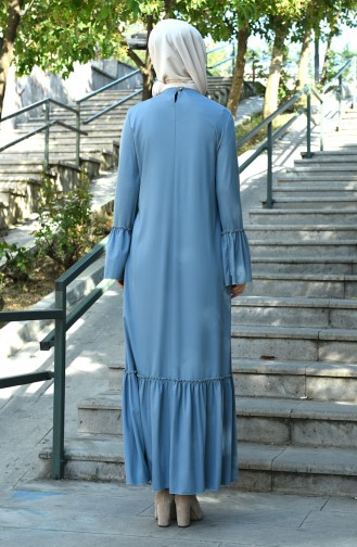 Indigo Hijab Dress 8086-06