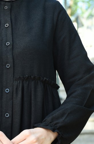 Black Hijab Dress 8025-02