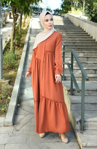 Onion Peel Hijab Dress 8025-03