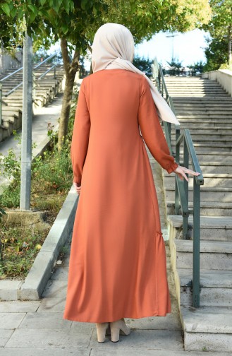 فستان بني باهت 8025-03