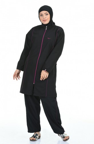 Big Size Hijab Swimwear Black 2050-06
