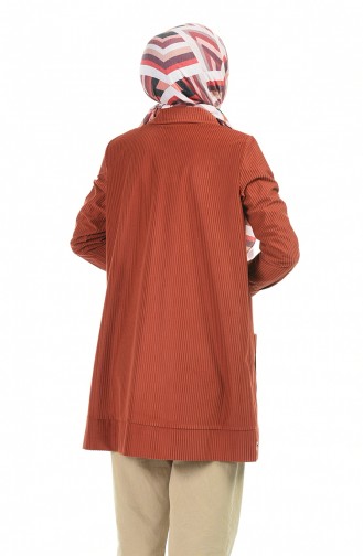 Fitilli Kadife Tunik 5947-07 Kiremit